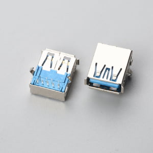 USB 3.0 Type-A Receptacle, Top Mount, Through Hole (PN: EU09FL1N12212)
