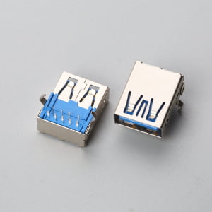USB 3.0 Type-A Receptacle, Right Angle Through-Hole (PN: EU09FL2N12183)