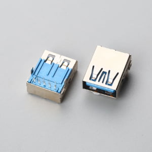 USB 3.0 Type-A Female Receptacle Connector, Right Angle SMT/Solder (PN: EU09FL2N12207)