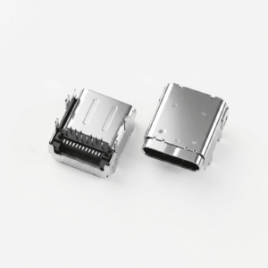 USB 3.2 Gen 2 Type-C Elevated Receptacle, CH3.40mm Hybrid DIP/SMT (PN: EU24F2B3N32352SR)