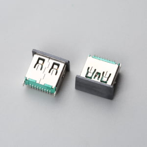 USB 3.0 Type-A Receptacle, Vertical SMT, H11.5mm (PN: EU09FG1N12274)