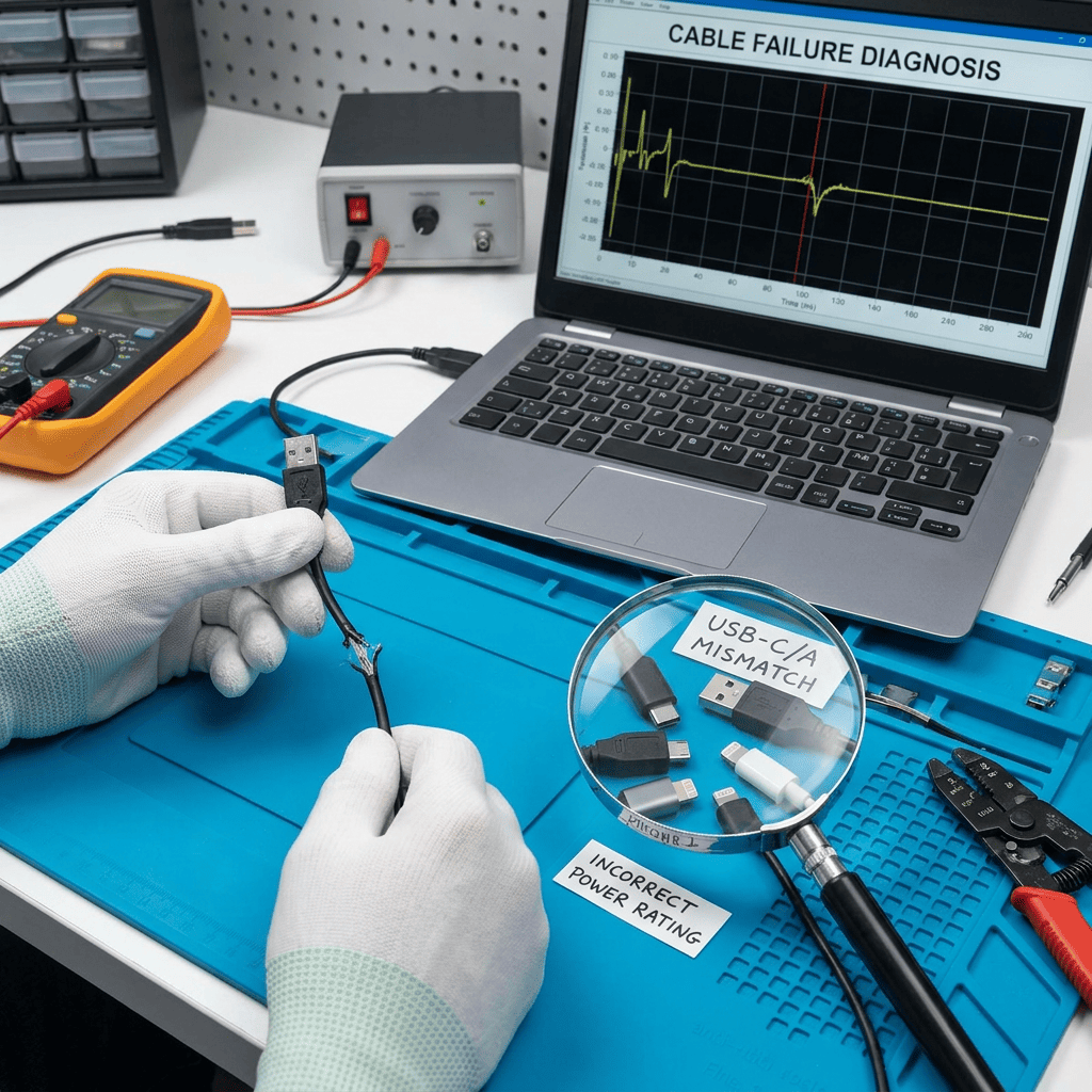 Common USB cable specification mismatches Cable failure diagnosis