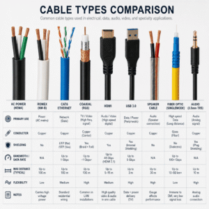 What Are the Top 15 Cable Types and Their Uses in 2026?