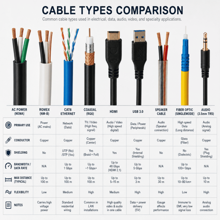What Are the Top 15 Cable Types and Their Uses in 2026?