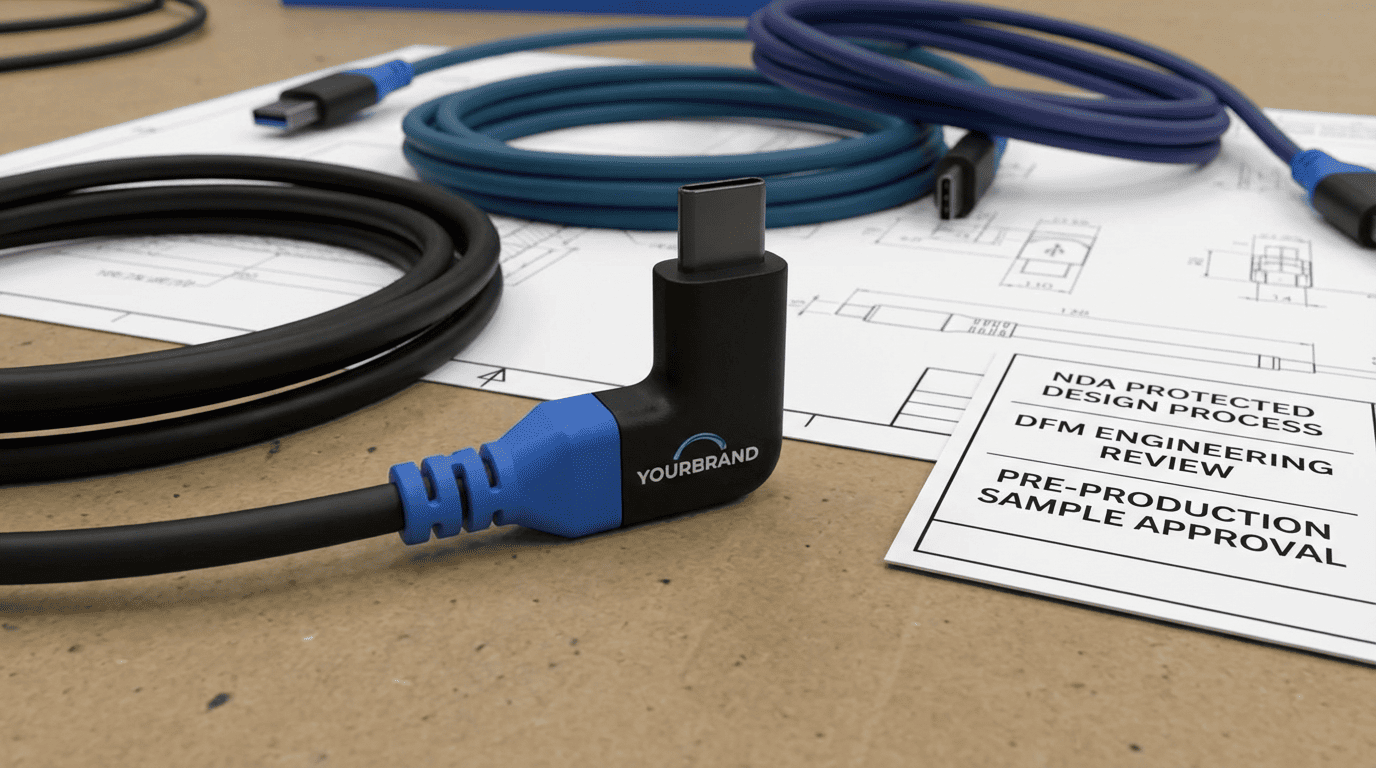 Custom OEM USB cable assembly production line