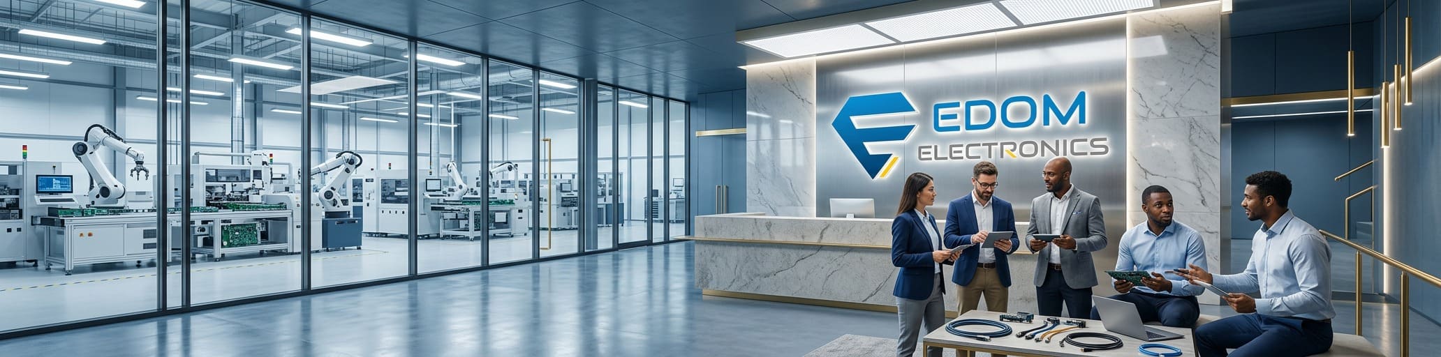 EDOM Electronics facility and B2B communication team