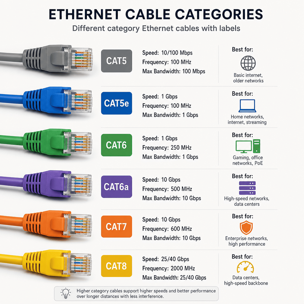Ethernet cable categories