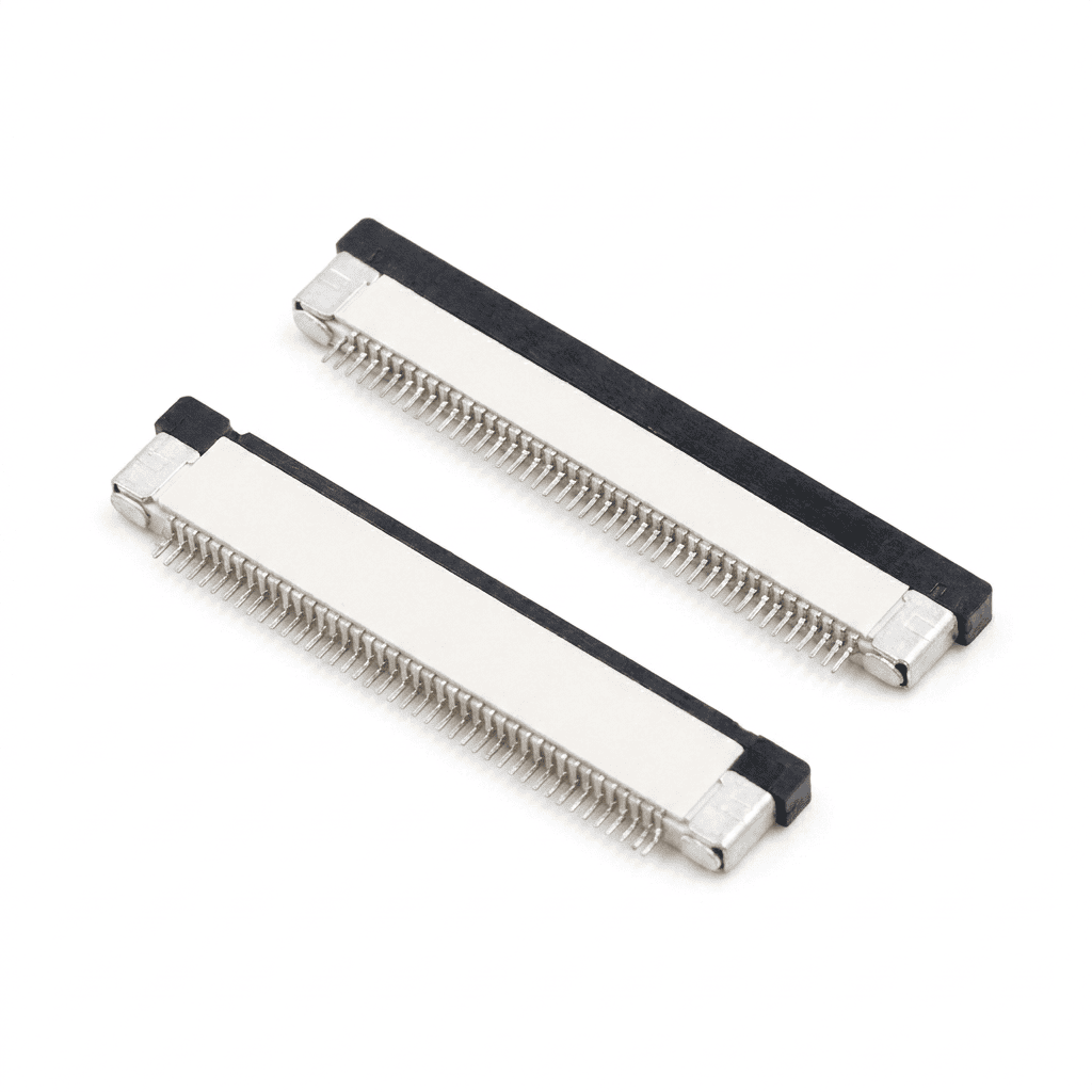 FPC 1.0mm 4~30p Top-Contact Horizontal SMT Type with Slider Lock, H2.5 (PN: FPC-AT3E-XX)