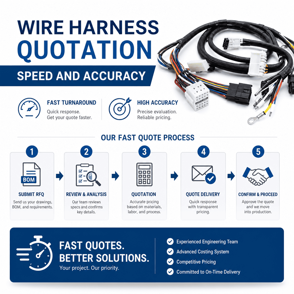 Wire harness quotation speed and accuracy Fast quote turnaround for wire harness RFQ