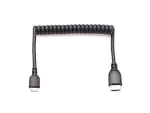 HDMI Mini-C to Standard-A Coiled High-Speed Cable Assembly