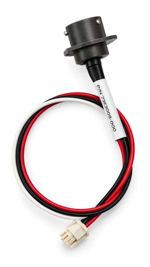 RS-232 Event Recorder Cable Assembly 3-Pin Circular to 4-Pin 20AWG 12-Inch | EDOM
