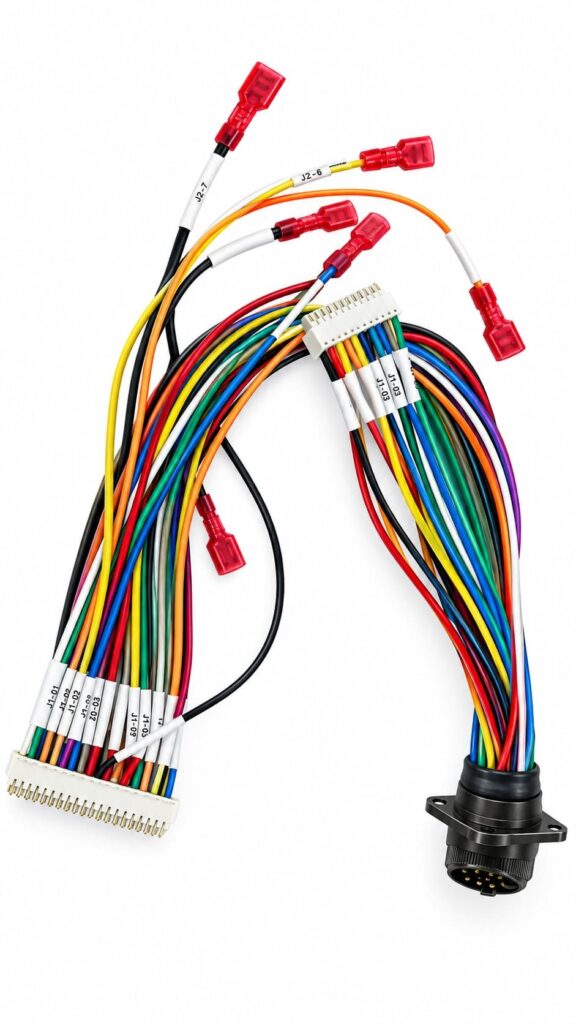 MIL-DTL-26482 41-Pin Circular to Samtec Mini-Mate Industrial DIGIN Power Wire Harness | EDOM