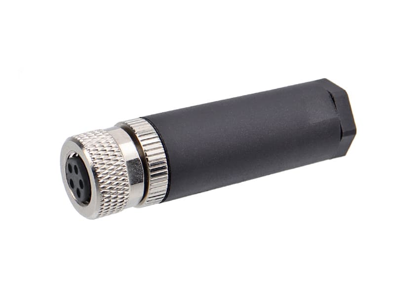 M8 CONNECTOR B CODE SOCKET FIELD INSTALLATION 5PIN FEMALE SOLDER PINS STRAIGHT