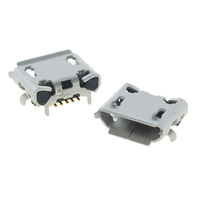 Micro USB 2.0 5-Pin Receptacle, SMT Without Pegs (PN: MUSB05F-78569)