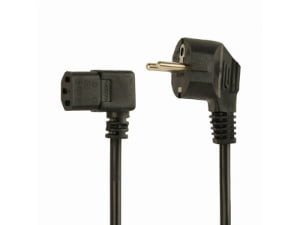 Euro CEE 7/7 to Right-Angle IEC C13 VDE Power Cord