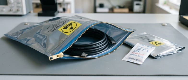 Protective anti-static packaging for cables