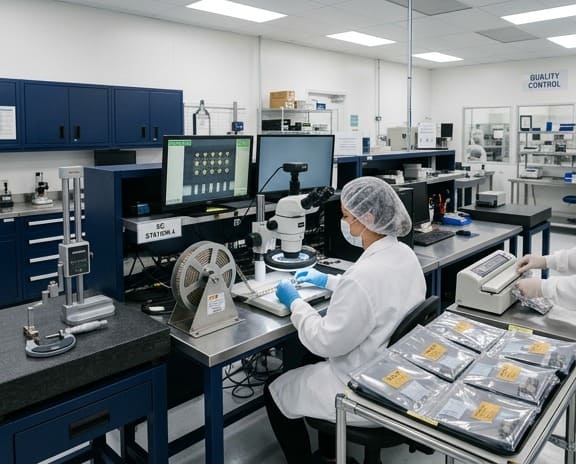 Quality control and packaging of electronic connectors