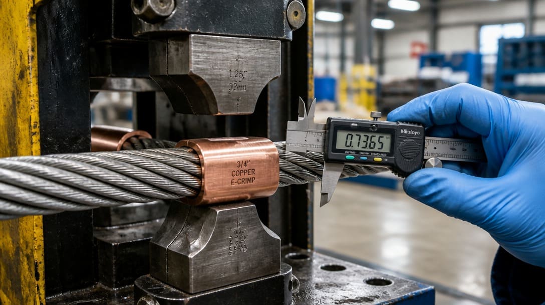 Swage sleeve die-set verification during cable assembly production