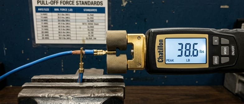Terminal crimping pull test verification