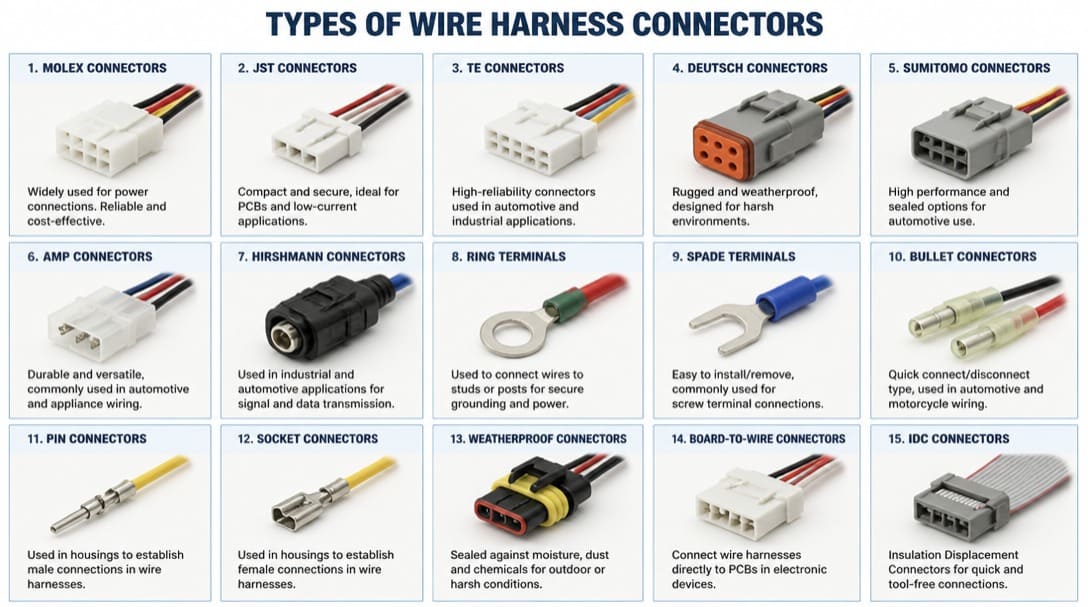 Types of Wire Harness Connectors