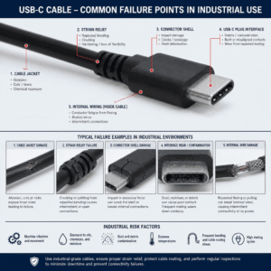 Common USB-C Cable Failures in Industrial Environments and How to Prevent Them?