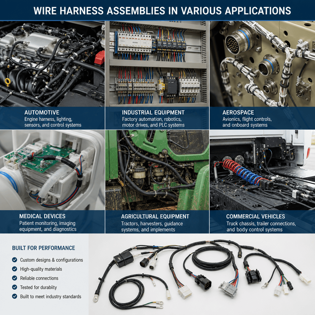 Wire harness assemblies solving routing and reliability challenges Wire harness assemblies in various applications