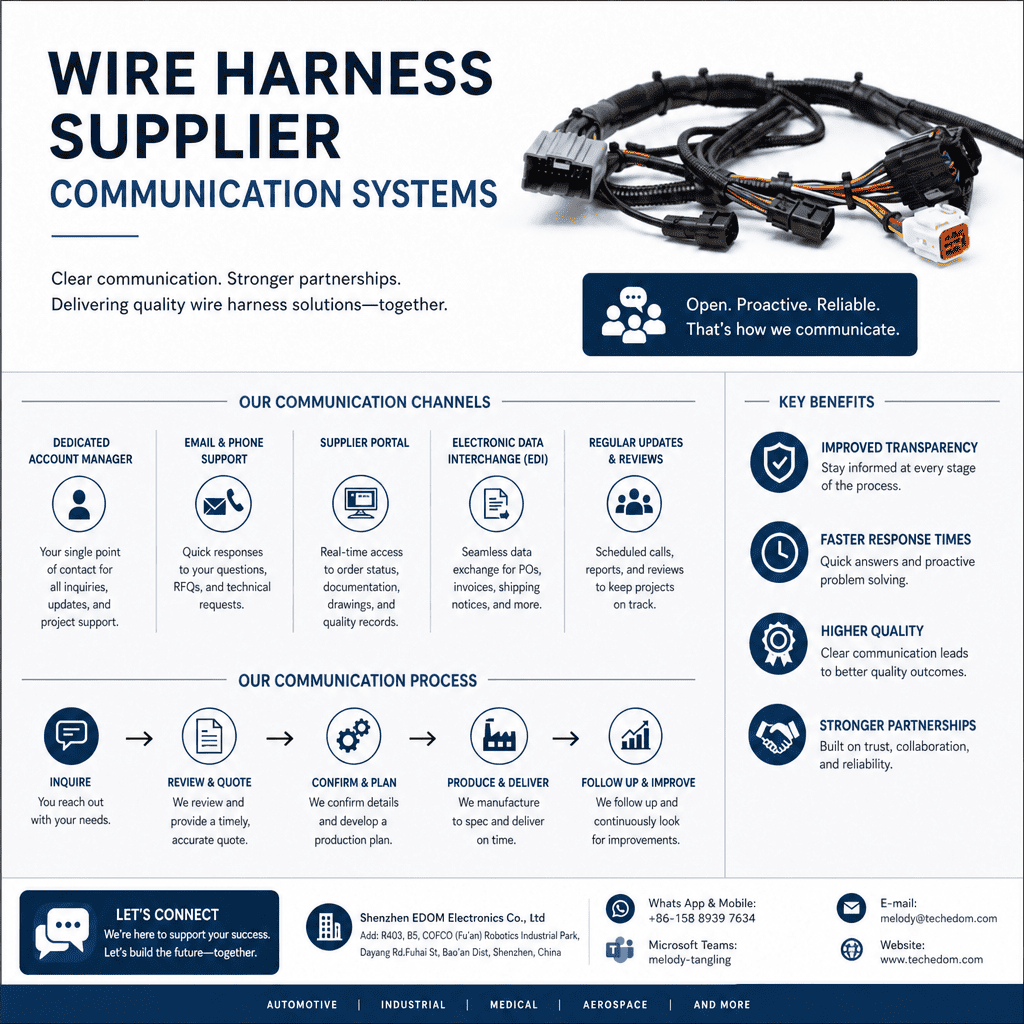 Wire harness supplier communication systems Communication Infrastructure