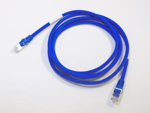 Industrial Cat6A PROFINET RJ45 Shielded Patch Cable Assembly (LSZH, Blue)