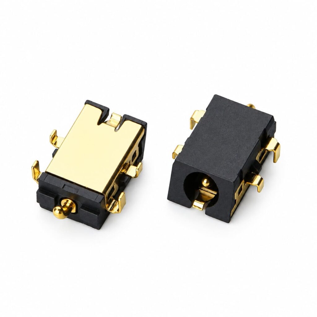 DC Power Jack Female Reverse Sinking Mount H1.60mm Beveled Interface Connector | EDOM