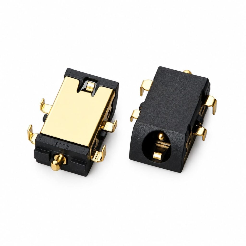 DC Power Jack Female Reverse Sinking Mount H1.6mm Curved Interface Connector | EDOM