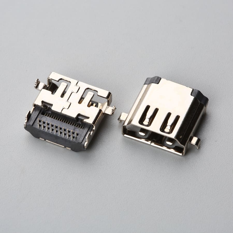 HDMI 19P Female Reverse Sinking CH1.52 BH4.30 DIP Connector
