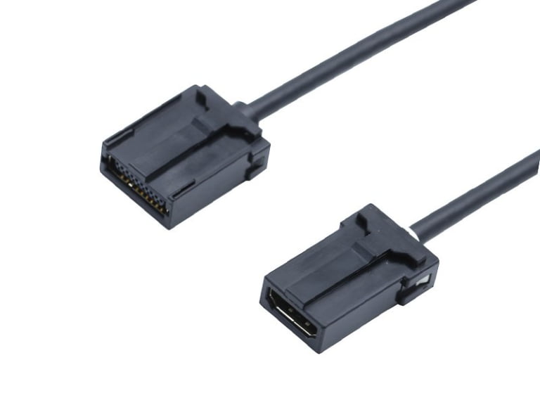 IO HDMI TYPE-E CABLE ASSEMBLY HIGH SPEED AUTOMOTIVE VIDEO SIGNAL TRANSMISSION ROBOT DISPLAY ADAPTER CABLE