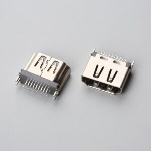 HDMI Type A 19-Pin Female 180° Straddle Mount Connector (1.20mm PCB)