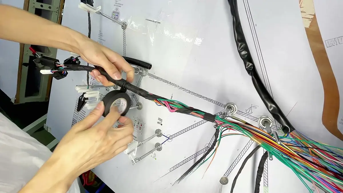 Formboard Vehicle Wiring Loom Routing & Precision Tape Wrapping
