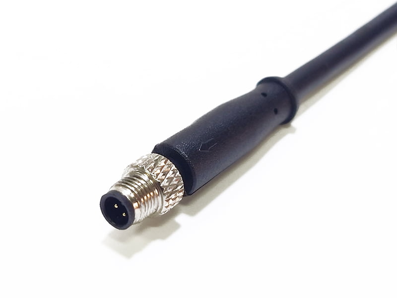 SENSOR CONNECTOR M5 PLUG 4POS MALE CABLE ASSEMBLY IP67 WATERPROOF
