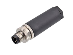 M8 Circular Field Installation Plug Male Straight Solder Pin Connector | EDOM