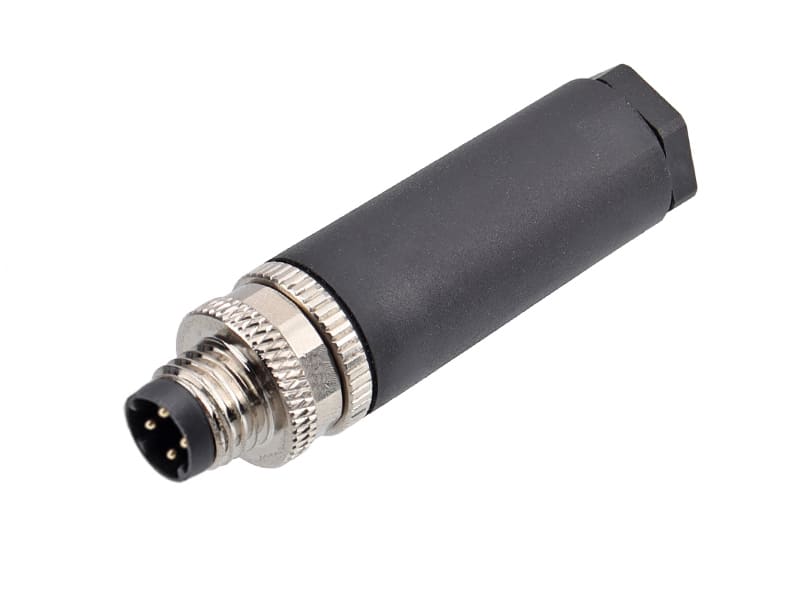 M8 Circular Field Installation Plug Male Straight Solder Pin Connector | EDOM
