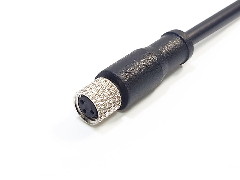 SENSOR CONNECTOR M8 SOCKET 3POS FEMALE CABLE ASSEMBLY IP67 WATERPROOF