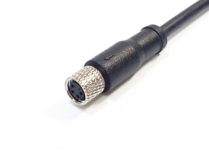 M8 4-Pin Female Sensor Cable Assembly, A-Coded, IP67 Waterproof