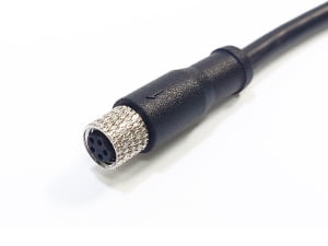 M8 5-Pin Female Sensor Cable Assembly, B-Coded, IP67 Waterproof
