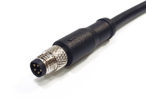 M8 5-Pin Male Sensor Cable Assembly, IP67 Waterproof
