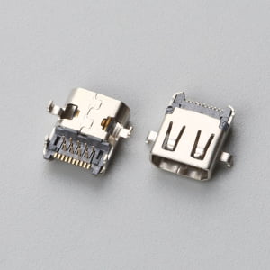 Micro HDMI Type D Female SMT+DIP Connector H2.25mm Low Profile | EDOM