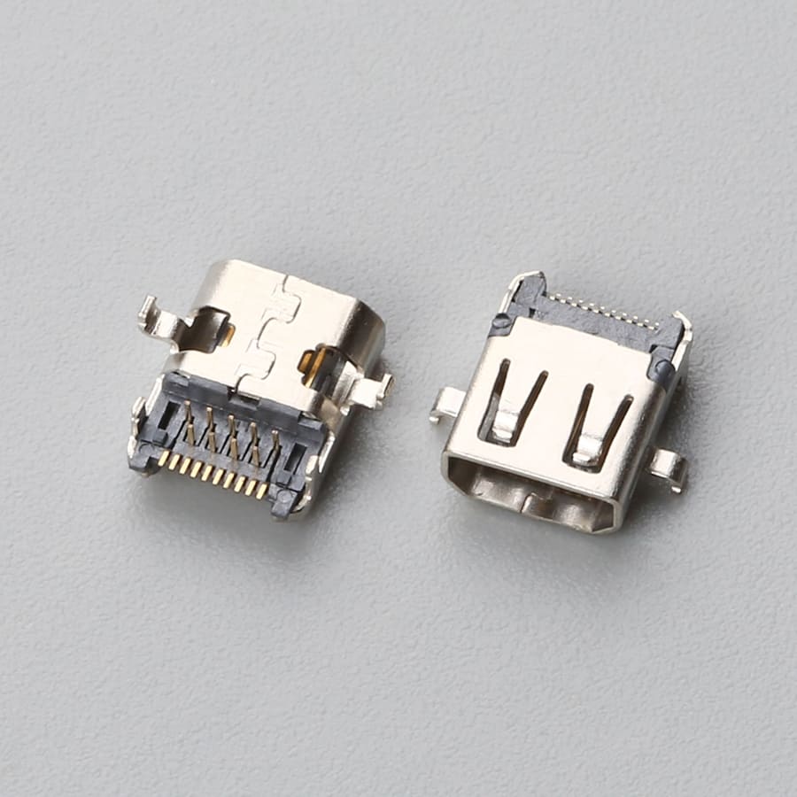 Micro HDMI Type D Female SMT+DIP Connector H2.25mm Low Profile | EDOM