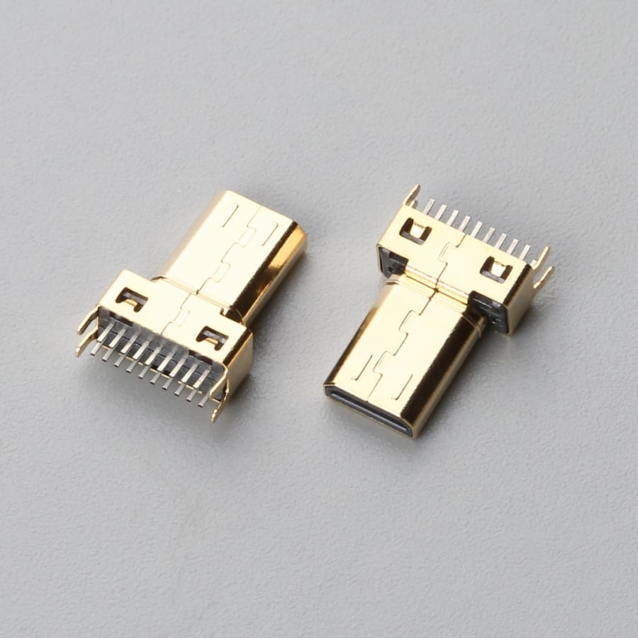 Micro HDMI Type D Female Straddle Mount Connector for 1.0mm-1.2mm PCB | EDOM