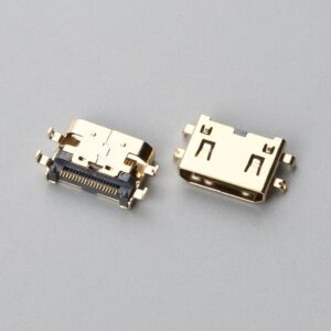 Mini HDMI Type C Female SMT Mid-Mount Sinking 0.80mm 4-Leg DIP Connector | EDOM