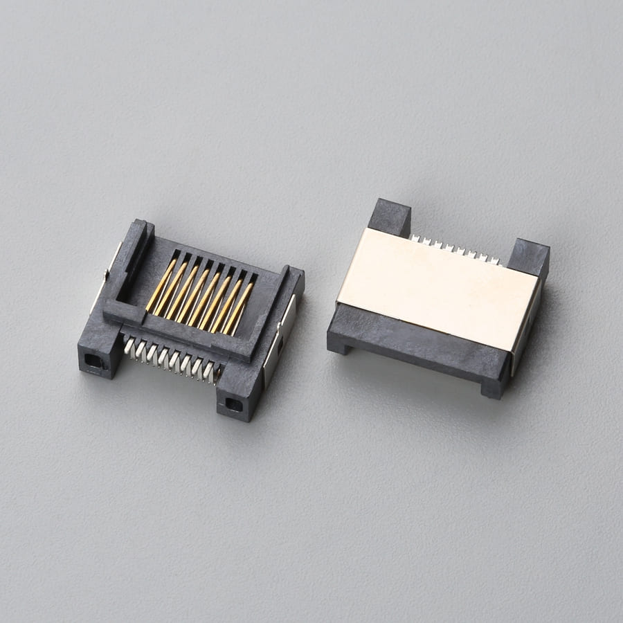 RJ45 8P8C Female Modular Jack Mid-Mount Sinking H4.60 SMT Type | EDOM