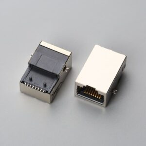 RJ45 8P8C Female Modular Jack Mid-Mount Sinking H8.83 SMT Without LED | EDOM