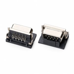 Slim D-Sub 15-Pin Female Right-Angle Mid-Mount CH=1.0mm VGA Connector | EDOM