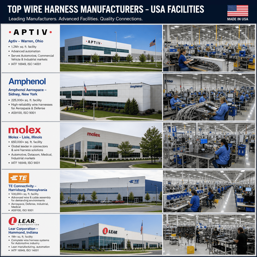 Wire harness manufacturing facility in USA top wire harness manufacturers facilities