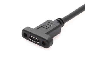 Type-C Panel Mount Socket Cable with Screw Locking